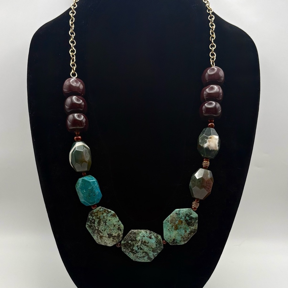 Studio Barse Multi-Gemstone Chucky Beaded Necklace With Turquoise, Jasper, Agate